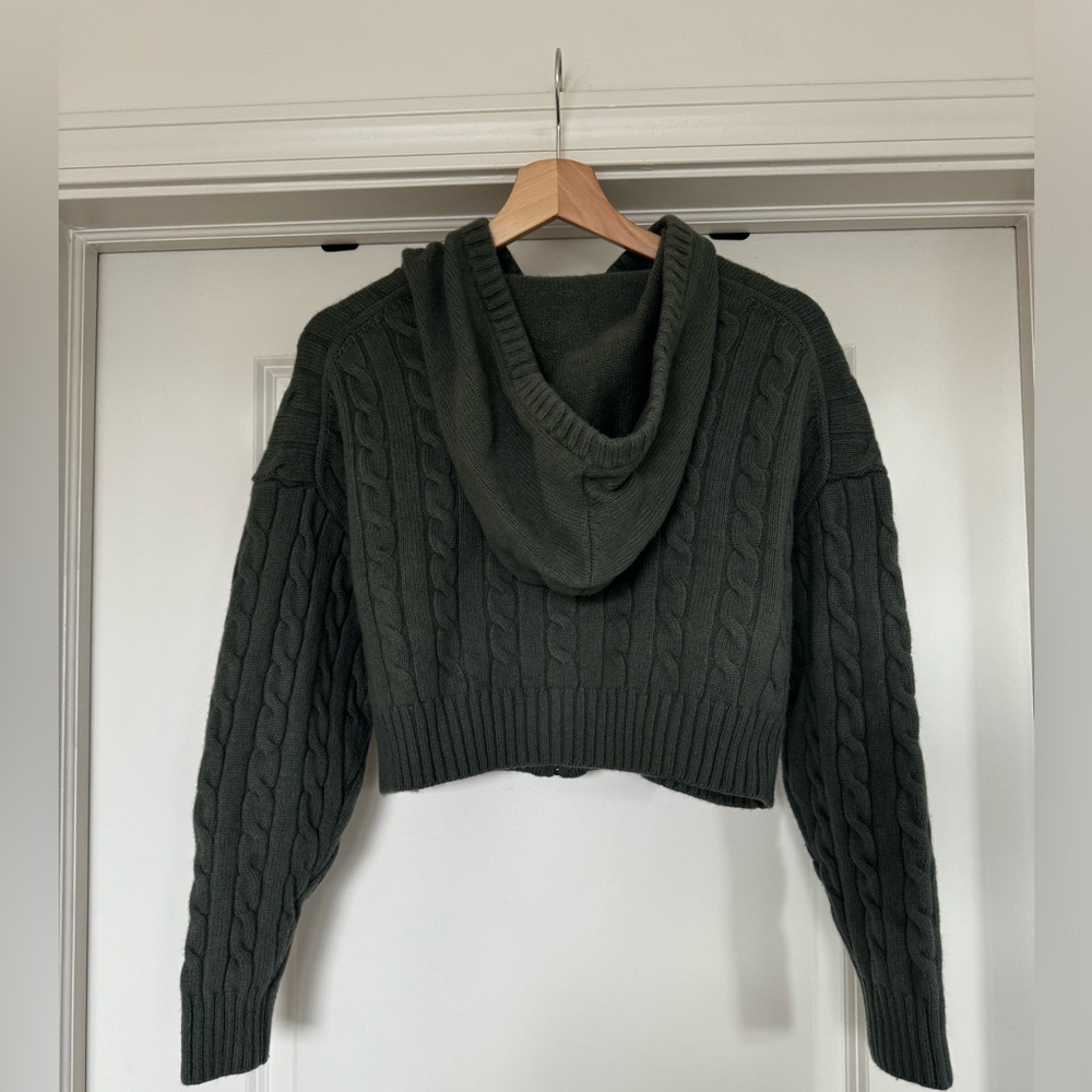 Sunday Best Octavia Green Zip Sweater w/ Hood